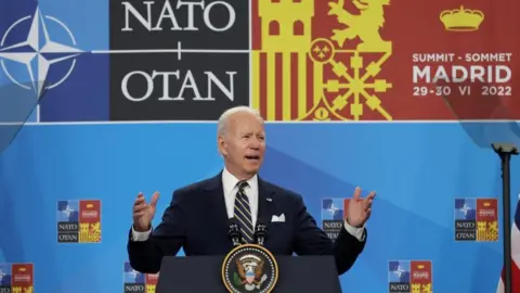 Reuters Joe Biden at Nato summit in Madrid