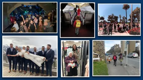 BBC A selection of people's last 'normal' photos