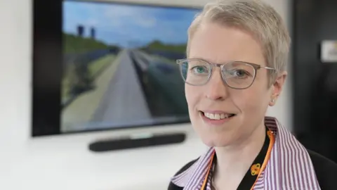 John Fairhall/BBC Louise Ward - Safety and training director - Freightliner