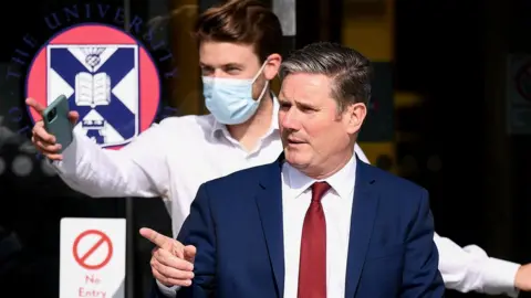 Getty Images Sir Keir Starmer visits Edinburgh University