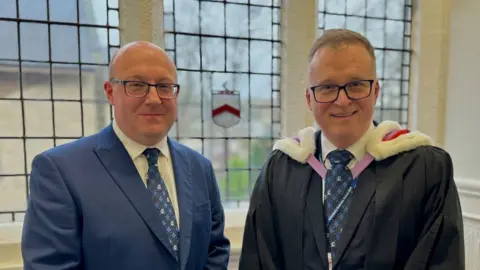 Ermysted’s Grammar School  Stuart Clarkson (Chair of Governors) and Michael Evans (Headteacher)