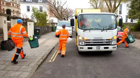 Bristol Waste Bristol Waste staff clearing bins