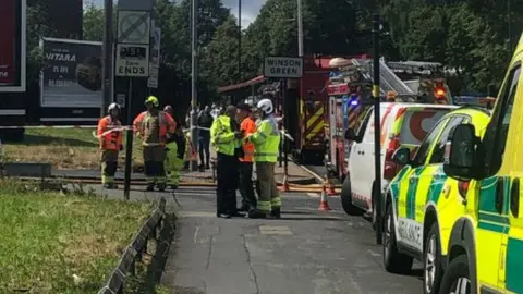 Emergency services at the scene