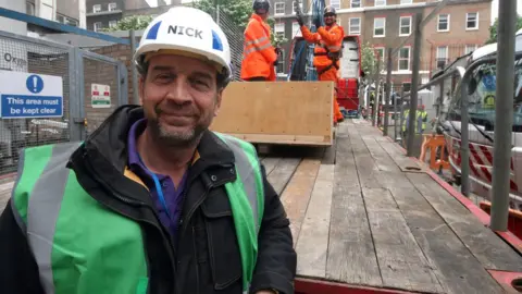 Nick Knowles on the set of DIY SOS