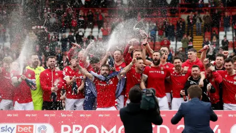 Getty Images Wrexham celebrating