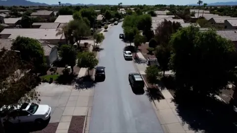 Painted street in Phoenix, Arizona