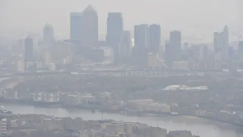 PA Media File photo showing smog over London's skyline in 2015.