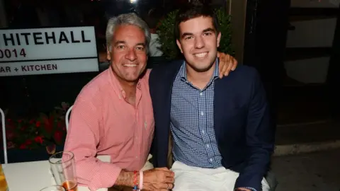 Getty Images Billy McFarland (R) with former Fyre Festival employee Andy King, who became a memorable character in the Netflix documentary