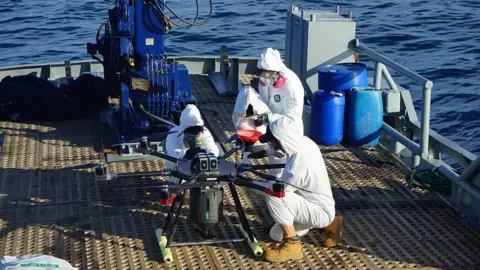 Island Conservation Drone on ship