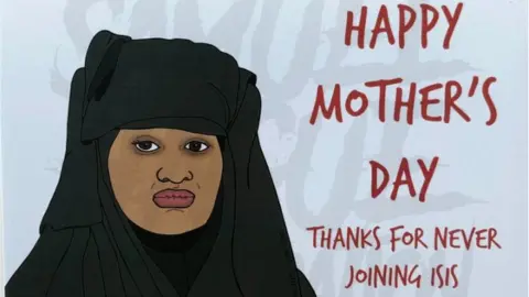 Samuel Hague Illustration Shamima Begum Mother's Day card