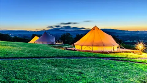 Getty Images Glamping tents