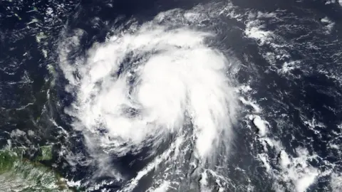 NASA Image shows Hurricane Maria in the Atlantic ocean