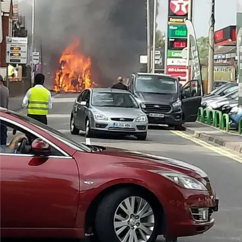 Jason Duff Bus fire in Southampton Road, Eastleigh