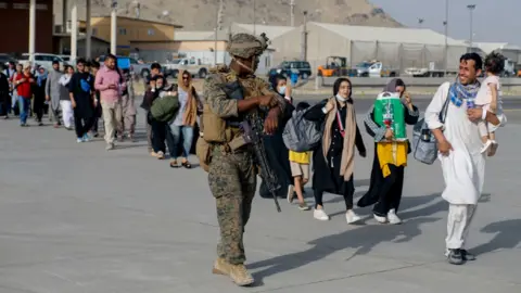 PA Media US troops at Kabul airport