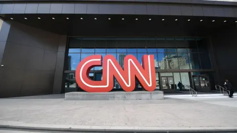 Getty Images CNN sign in Atlanta, Georgia, in May 2021