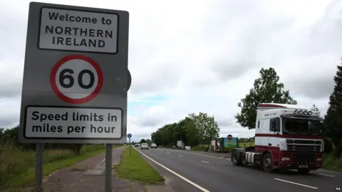 PA The border between the Republic of Ireland and Northern Ireland in Donegal, 29 March 2017