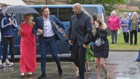 Terry-Harris.com McFly's Danny Jones outside Ely Cathedral