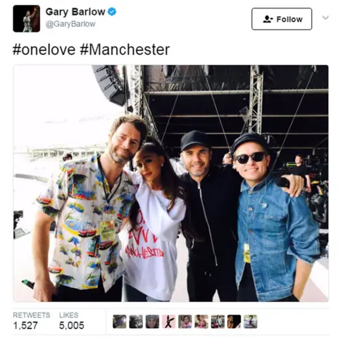 Twitter Gary Barlow tweet