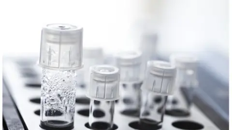 SPL eggs in a test tube to be used for IVF