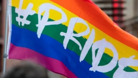 Leicester City Council Pride flag