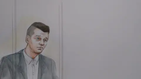 Helen Tipper/BBC Ross McCullam in court