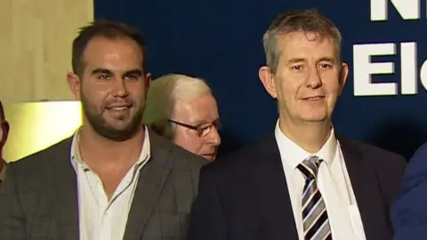 BBC Ex-councillor Luke Poots and his father, DUP MLA Edwin Poots