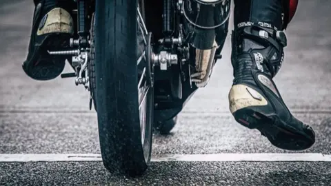 Steve Babb Rider on the Isle of Man's mountain course