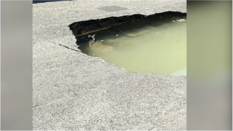 James MacClearly Sinkhole in Crouch Lane, Seaford