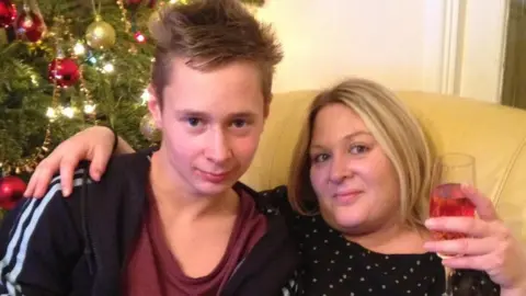 Family photo Haydon Croucher and mother Tracey