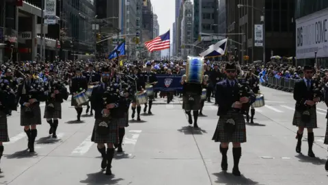 Getty Images Bagpipers in New York
