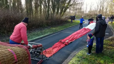 Barry Coates Hot air balloon in Orton Brimbles