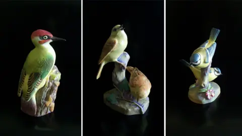 Royal Worcester Porcelain Bird figurines modelled by Eva Soper for the The Royal Worcester Porcelain Company