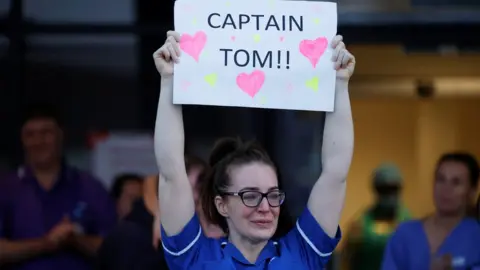 Getty Images Nurse at Aintree University Hospital during Clap for Carers