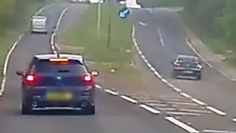 Driver on wrong side of road