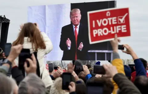 Getty Images Trump at anti-abortion rally