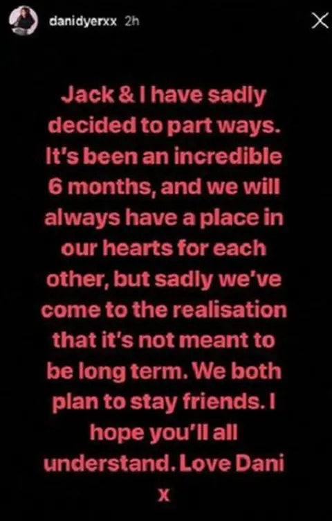 Instagram/DaniDyerxx Dani Dyer's Instagram post