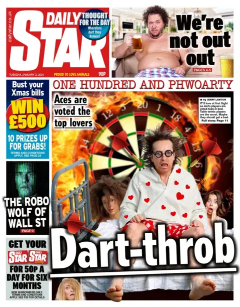 Daily Star front page, 2 January