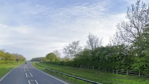 The A1307 near Horseheath