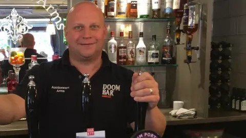 Terry Rogers, manager at The Auctioneer Arms at Caverswall, Staffordshire