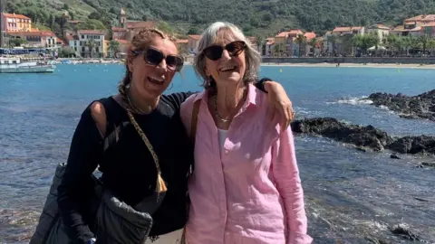 Rhiannon Tudor Rhiannon and Catherine on a sunny holiday abroad