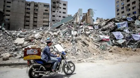 EPA Destroyed tower in Gaza