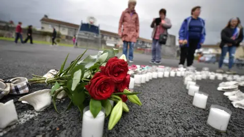 Getty Images Silent vigil held at Tuam, county Galway