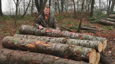 Hendrik van Boeckel Hendrik van Boeckel with logs