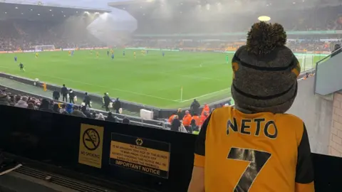 BBC Eddie watching the match