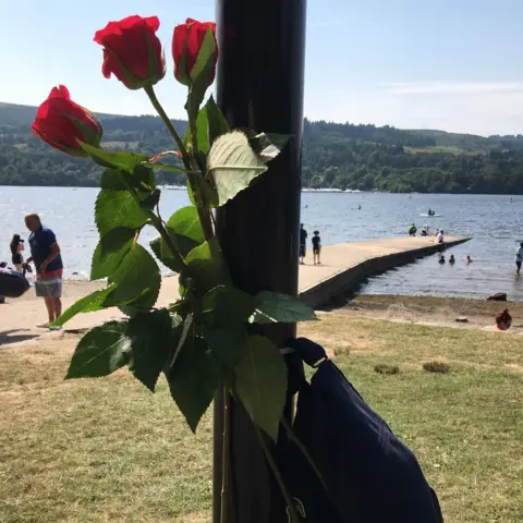 Floral tribute at Balloch