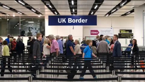 Getty Images People at UK Border