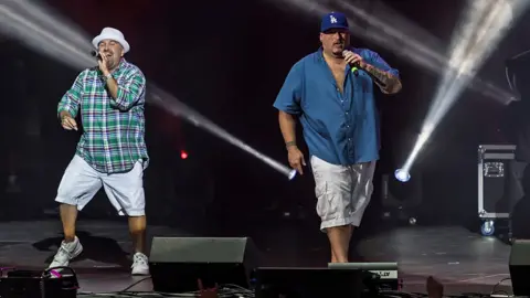 Getty Images Mark Calderon and Bryan Abrams of Color Me Badd performing in 2016