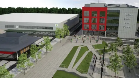 Boyes Rees Architects/Torfaen council/Coleg Gwent Artist's impression of the proposed college