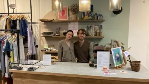 Richard Stead/BBC Josefin Wanner and James Fenwick