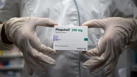 Getty Images A packet of hydrochloroquine antimalarials